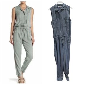 Young Fabulous & Broke Every Jumpsuit SZ L Vintage Wash Chambray Blue